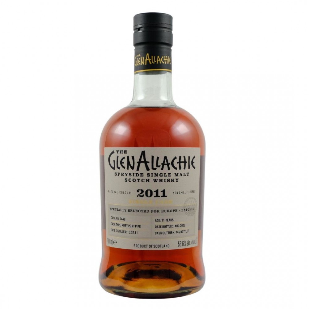 Glenallachie #7448 2011 Ruby Port Pipe Single Cask